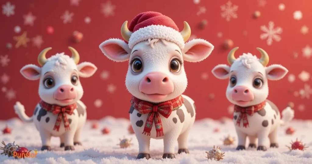 Cute Christmas Cow Puns