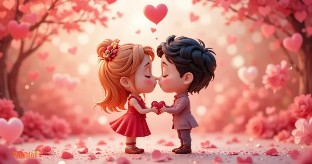 Romantic Valentines Kiss Day Puns