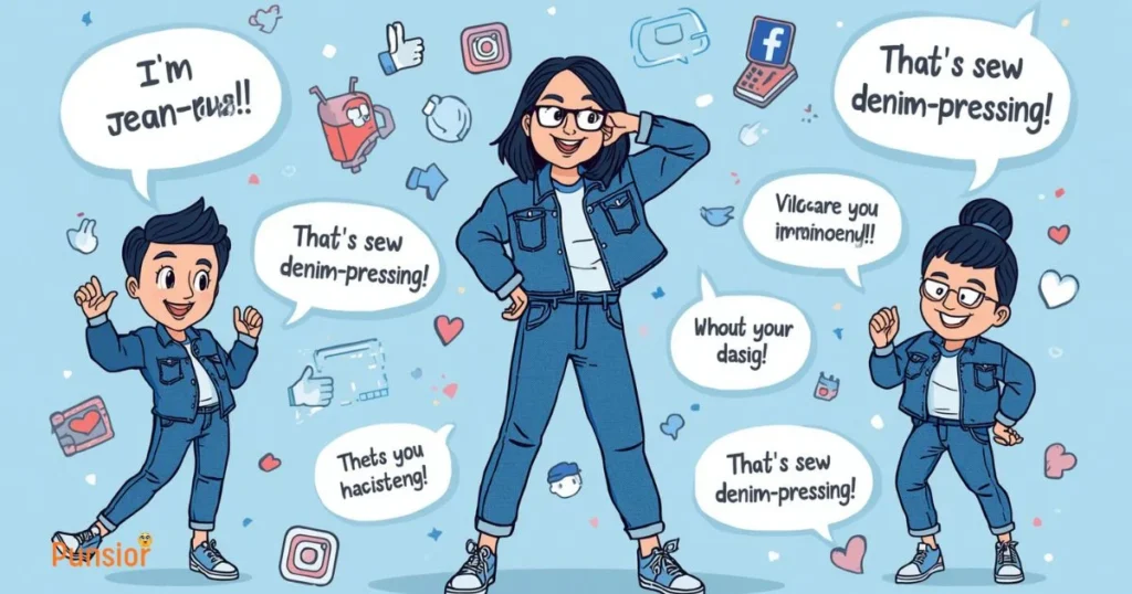 Witty Denim Puns For Social Media